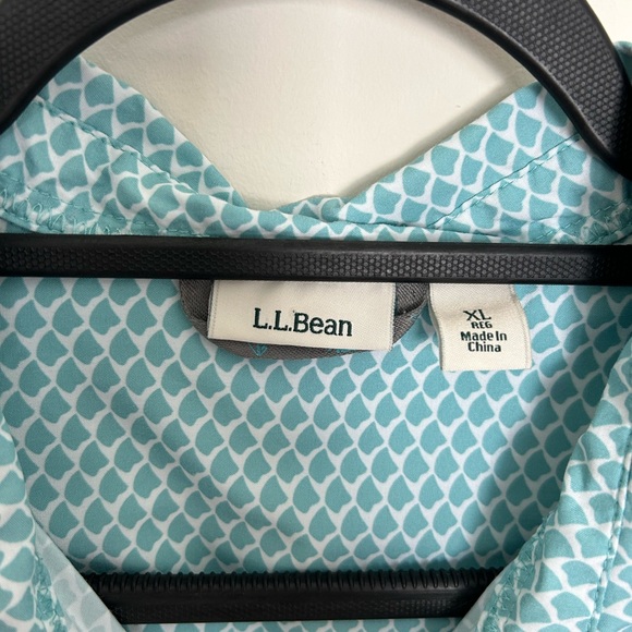 L.L.Bean Snap Front Turquoise Button Shirt Long Sleeve Size XL - Picture 2 of 5